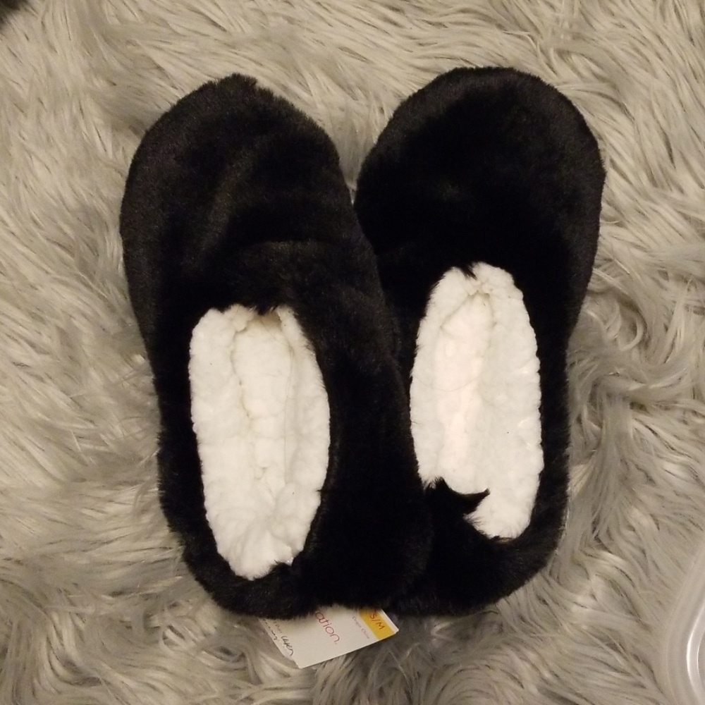 Soft furry slipper socks
